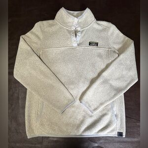 L.L. BEAN Womans Sailcloth Sweater Fleece Pullover